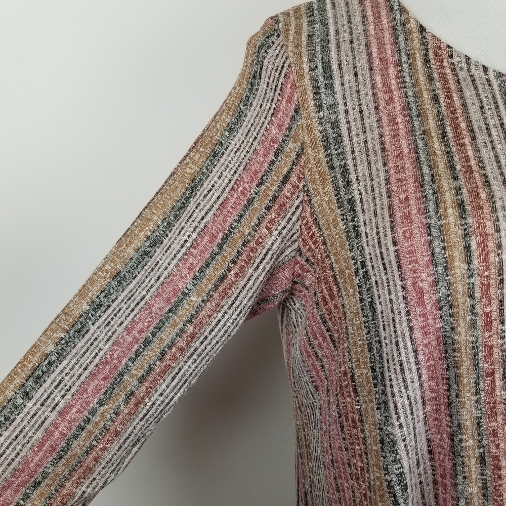 Another Reason striped shirt, sz Lg - Picture 4 of 7